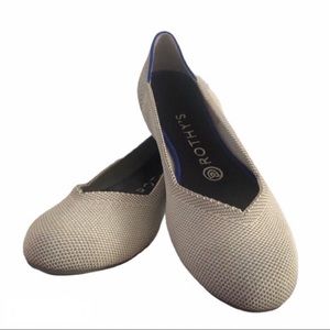 ROTHYS Flats Flax Birdseye Shoes Sz 7